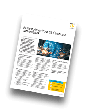 CB Scheme Rollovers from Other NCBs to Intertek | Fact Sheet